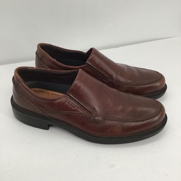 ECCO Men’s Lisbon Apron Leather Slip-On Shoe Loafer Brown Size 41EU - 7 -7.5 US - Picture 2 of 9